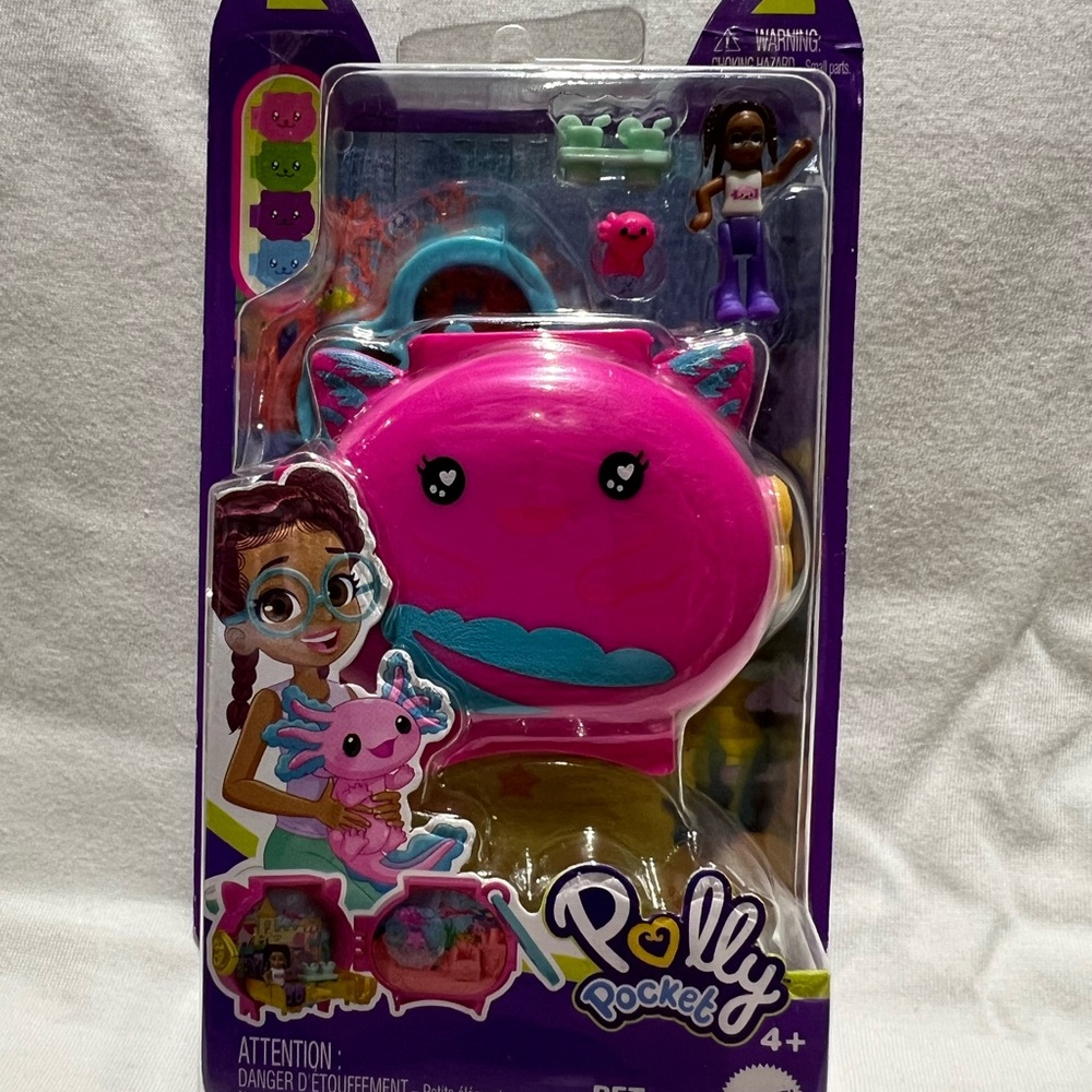 Polly Pocket Pet Connects Axolotl Micro Playset